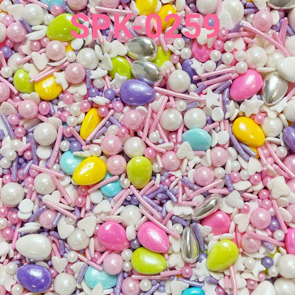 

SPK-0259 Sprinkles sprinkle springkel 1kg telur ungu mutiara pink (SPRINKLES)
