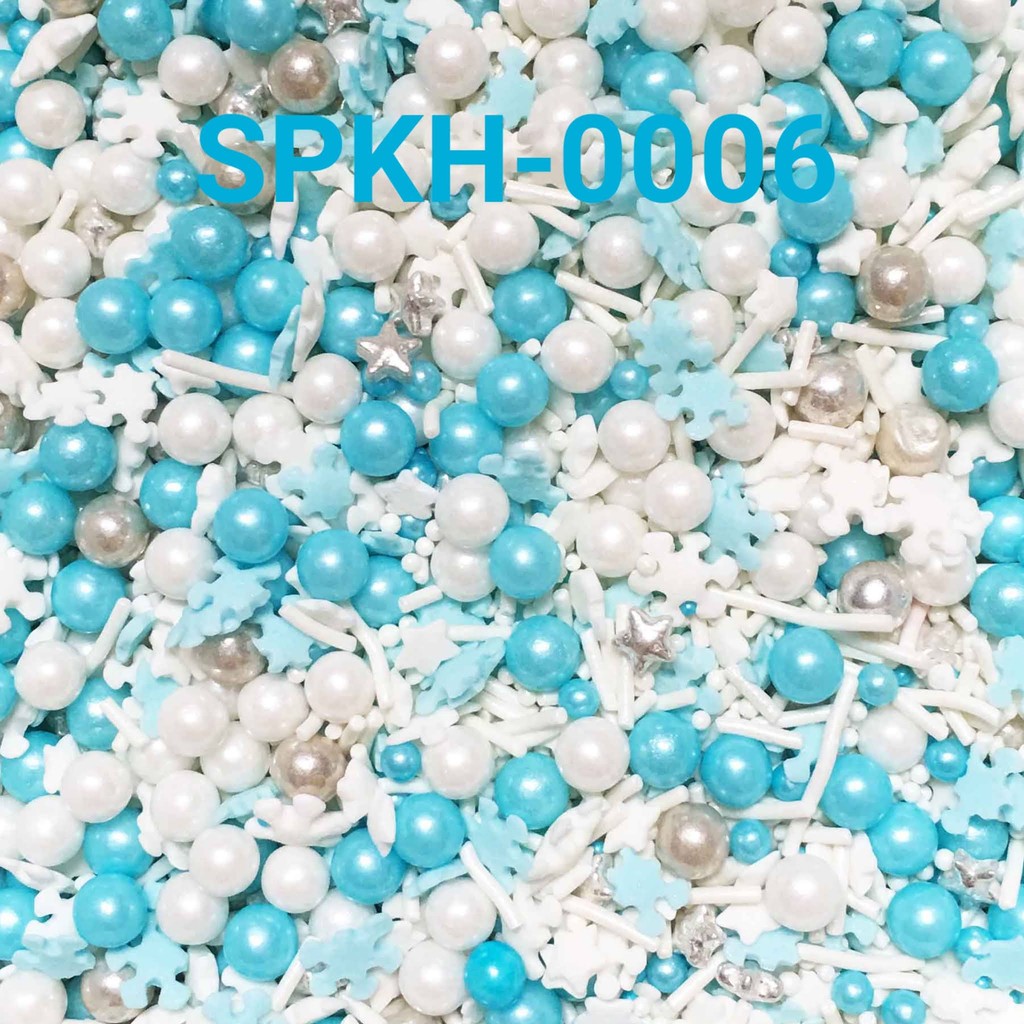 

SPKH-0006 Sprinkles sprinkle sprinkel 500gr snowflake mutiara putih (SPRINKLES)