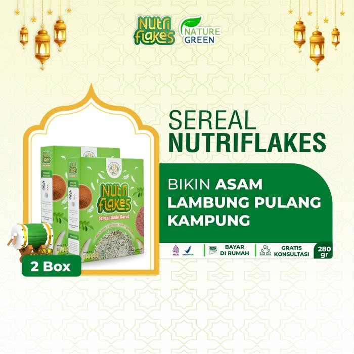 

PAKET 2 BOX NUTRIFLAKES - MINUMAN SERBUK UMBI GARUT RENDAH GULA AIR DRINK BUBUK SUSU