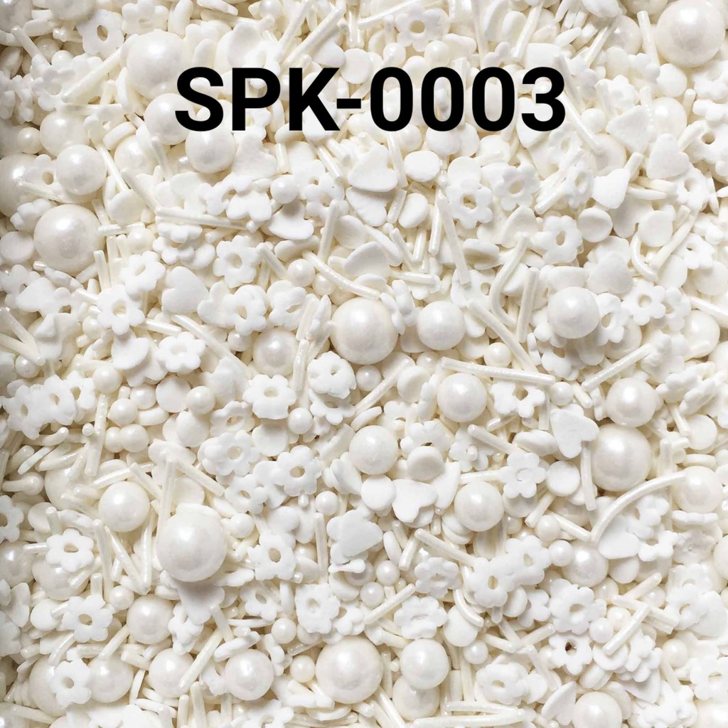 

SPK-0003 Sprinkles sprinkle sprinkel 1kg 1 kg mutiara mix putih (SPRINKLES)