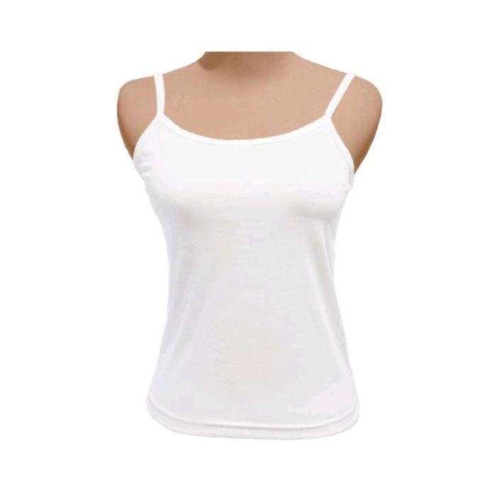 Tank Top Wanita Tali Kecil Hitam-Putih Phg L-Xl