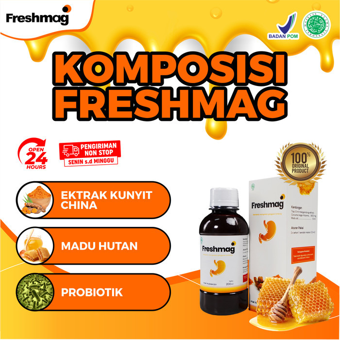 

FRESHMAG MADU LAMBUNG - OBAT HERBAL ATASI MAAG ASAM LAMBUNG & GERD