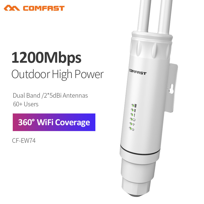NEW Comfast 300M/1200M Outdoor Access Point Wireless WiFi Extender 2.4G/5GHz AC1200 Wide-Area Router