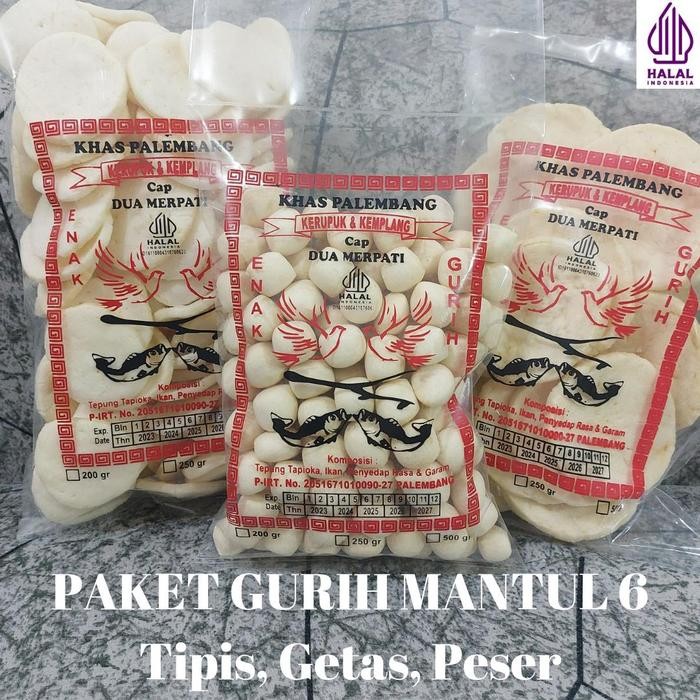 

Terbaru PAKET GURIH MANTUL 6 MIX 3 BUNGKUS 750 GRAM [TIPIS, GETAS, PESER ] KHAS PALEMBANG Makanan