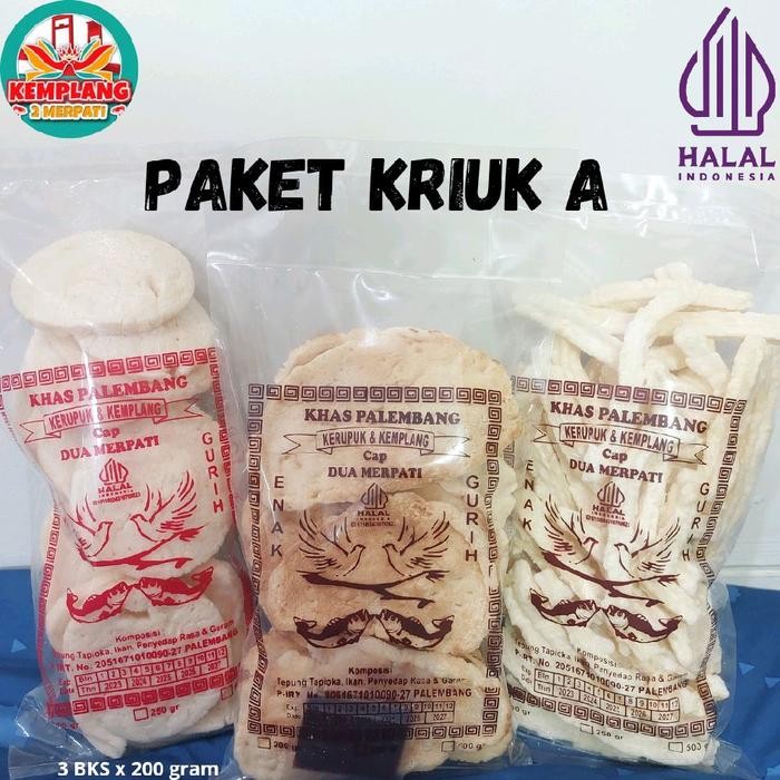 

Terbaru PAKET KRIUK A ISI 3 BUNGKUS @200 GRAM [PANGGANG,PESER G,CIPIR] KERUPUK KEMPLANG KHAS