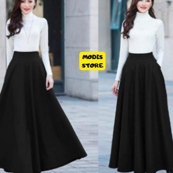 Rok Panjang Wanita Model Korea Premium Standar & Jumbo