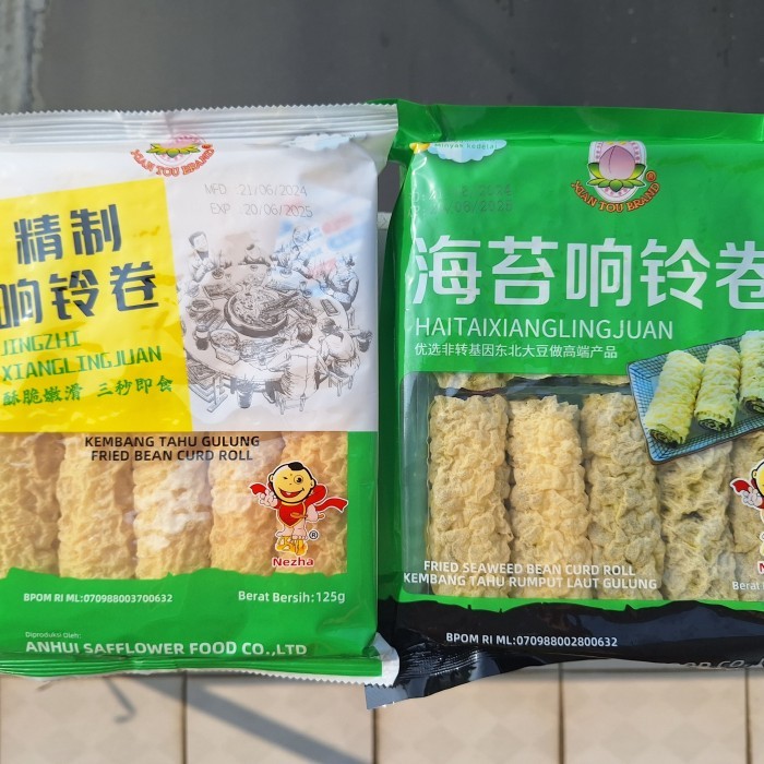 

Ina - Kembang Tahu Gulung - Fried Bean Curd Roll Xian Tou Brand Rasa Original / Rumput Laut 125 Gr