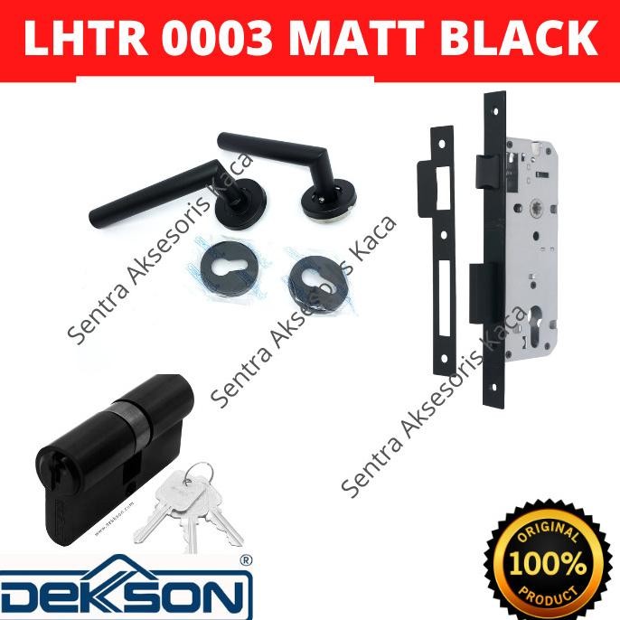 Handle Dekkson Gagang Pintu Kayu Dekson LHTR 0003 Black Hitam