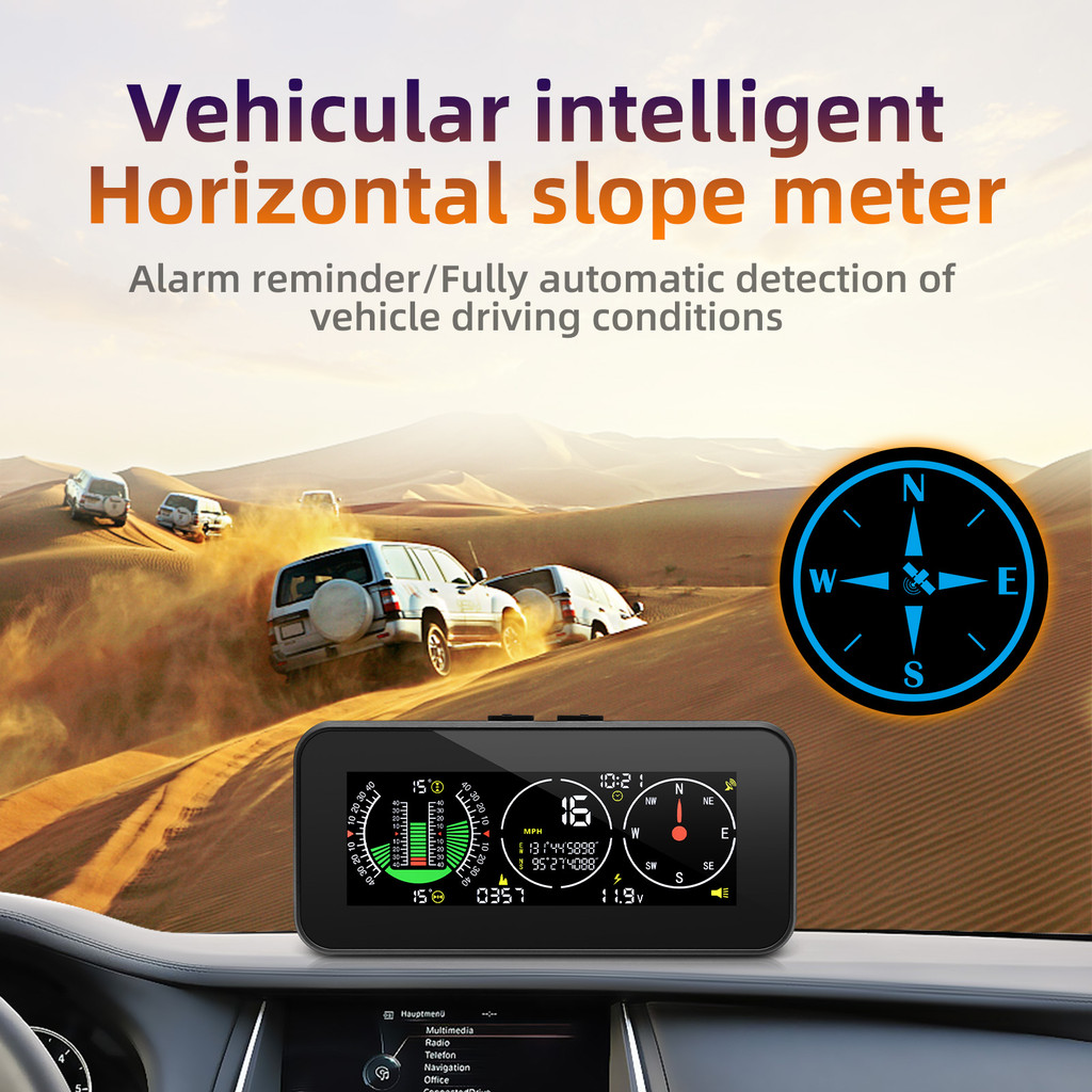 SYC HUD M60 Digital Speed Slope Meter Inclinometer M50 With GPS Speedometer Compass For off Road Acc