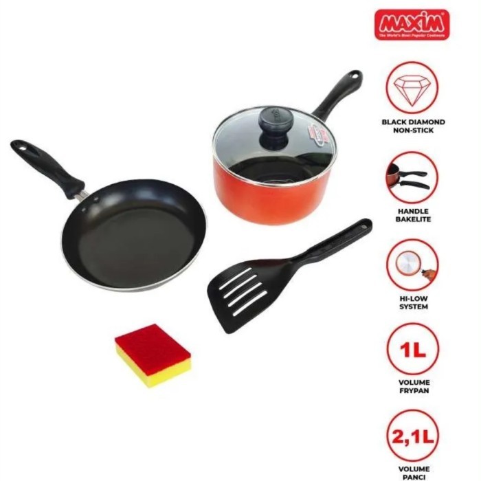 [ Maxim ] Panci / Wajan / Cookware Set Maxim Venice - 5 In 1
