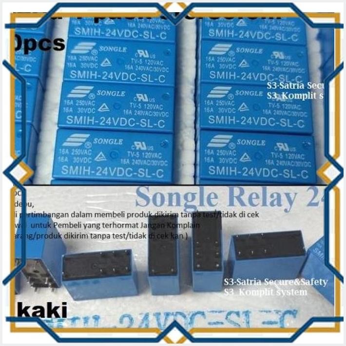 [SSC] SONGLE RELAY 24V KAKI 8PIN SMIH 24VDC SL C BIRU RILAY 8 PIN RILAI