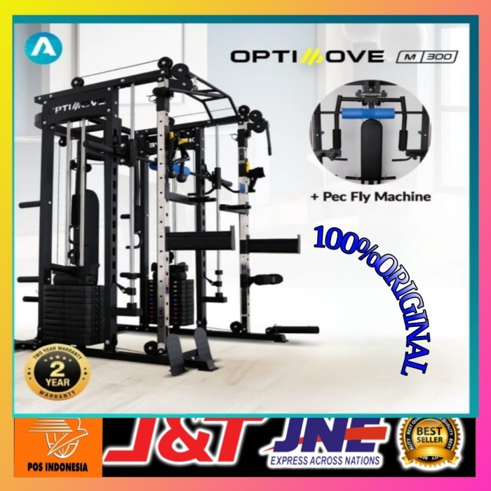 SMITH MACHINE MULTIFUNGSI-M300 OPTIMOVE(ORIGINAL)SMITH MACHINE-GYM KODE 282