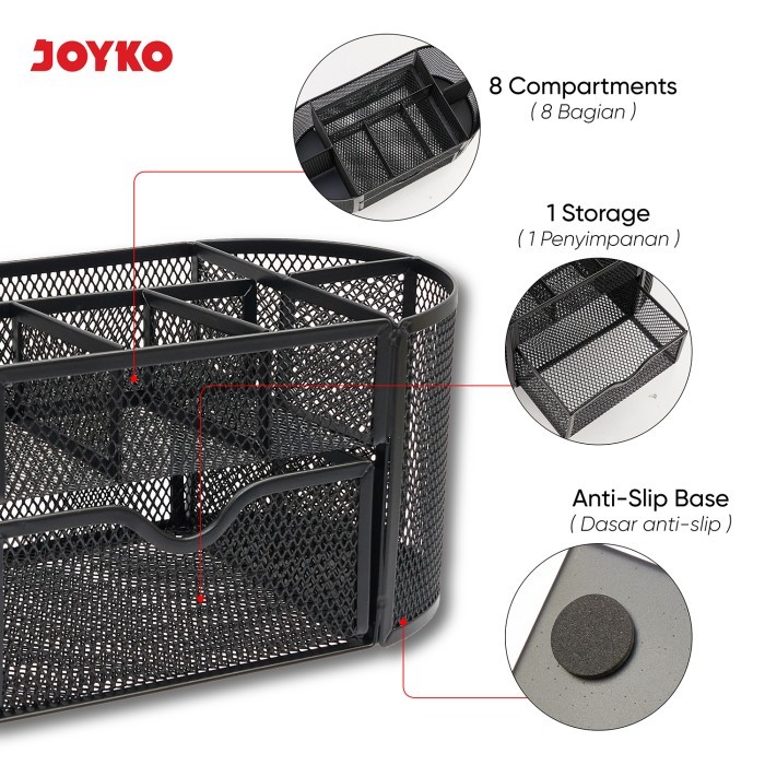 

DESK SET PEN HOLDER TEMPAT ALAT TULIS JARING JALA JOYKO DS-23