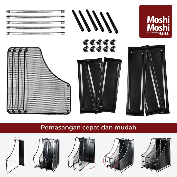 

FILE BOX FOLDABLE STEEL RAK PENYIMPANAN DOKUMEN 3 SEKAT JARING BESI