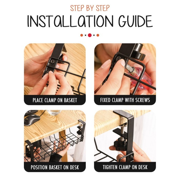 

MORA DESK MOUNT CABLE MANAGEMENT TRAY SOCKET PENYIMPANAN KABEL
