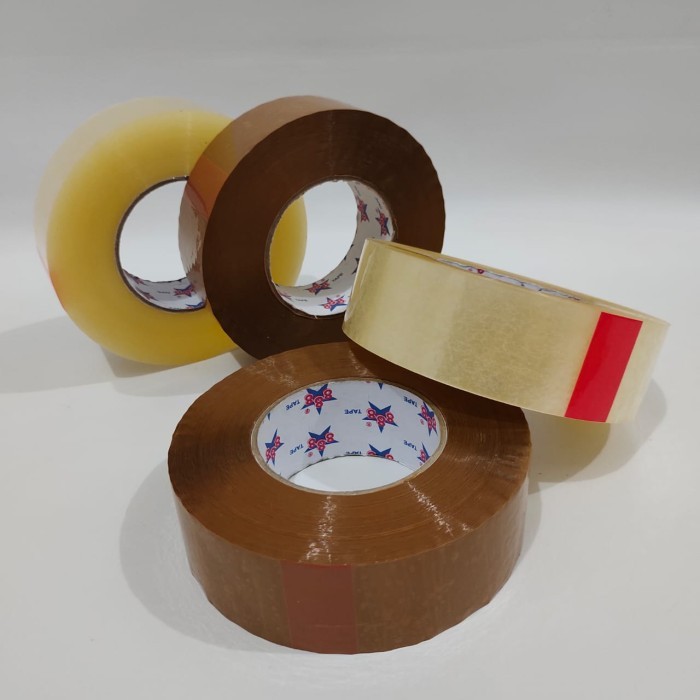 

LAKBAN JUMBO BENING/COKELAT 45MMX 300MTER KUALITAS DAIMARU GOJEK/GRAB