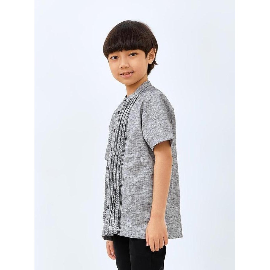 Murah Carvil Baju Koko Anak Arrayan - Grey