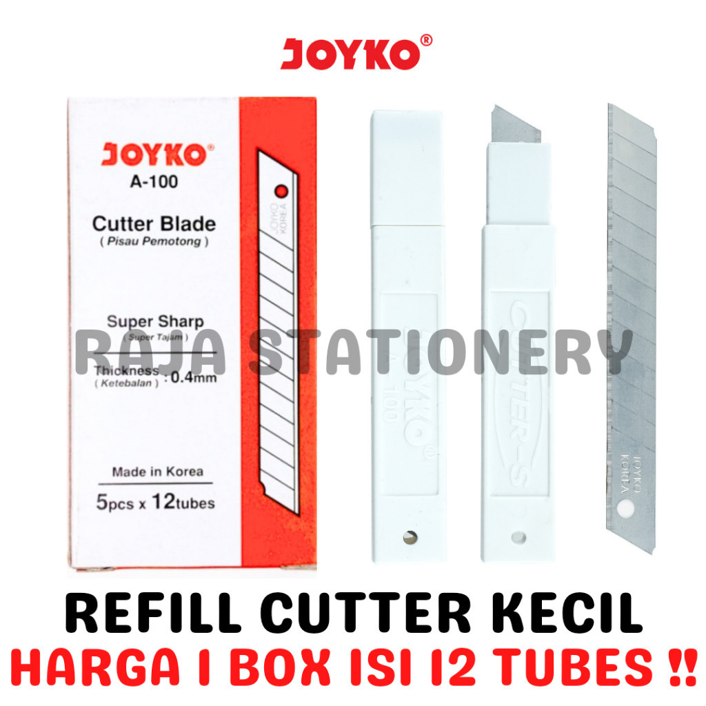 

JOYKO REFILL CUTTER BLADE ISI ULANG CUTTER KECIL PISAU A-100 [12PCS] RAJA BIG BOX