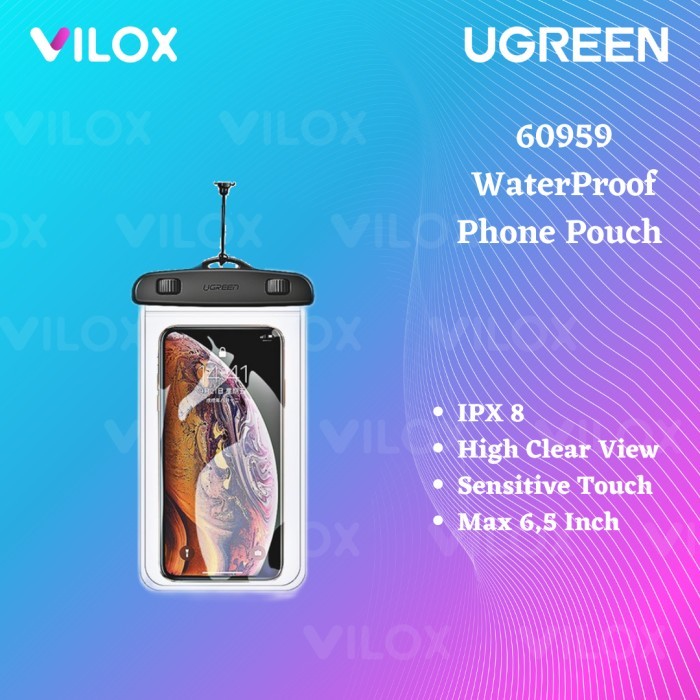 PRODUK TERBATAS ugreen crystal dry bag waterproof smartphone phone hp case anti air