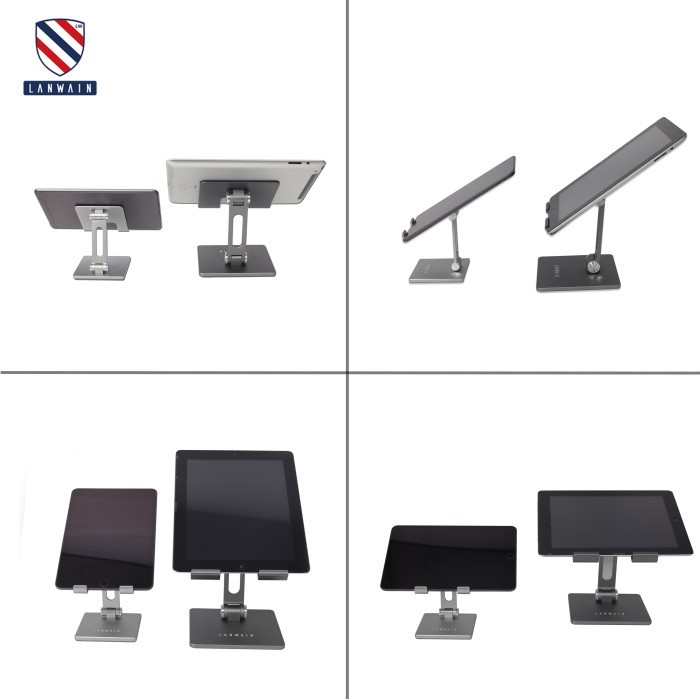 Lanwain London Tablet Stand Holder I Desktop Pos Meja Kasir Aluminium