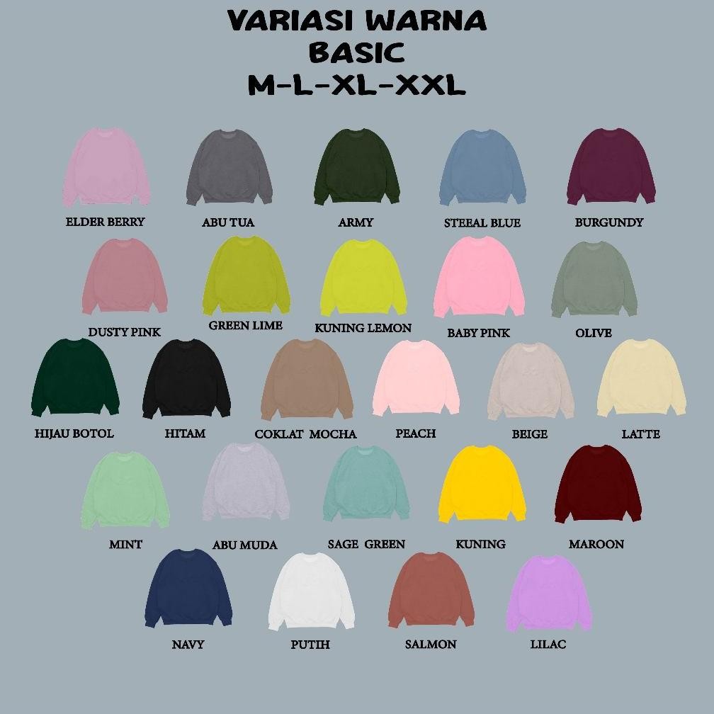 Basic Sweater Sablon Low N Slow ( Sablon Depan Belakang ) Size M-Xxl ( Pria & Wanita )