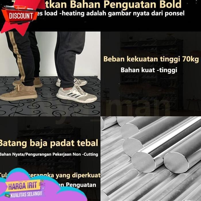 TERBAIK NYAMAN RAK SEPATU ANTI DEBU 6 LAYER TEBAL SHOE RACK PORTABLE SERBAGUNA KOTAK SEPATU PORTABLE