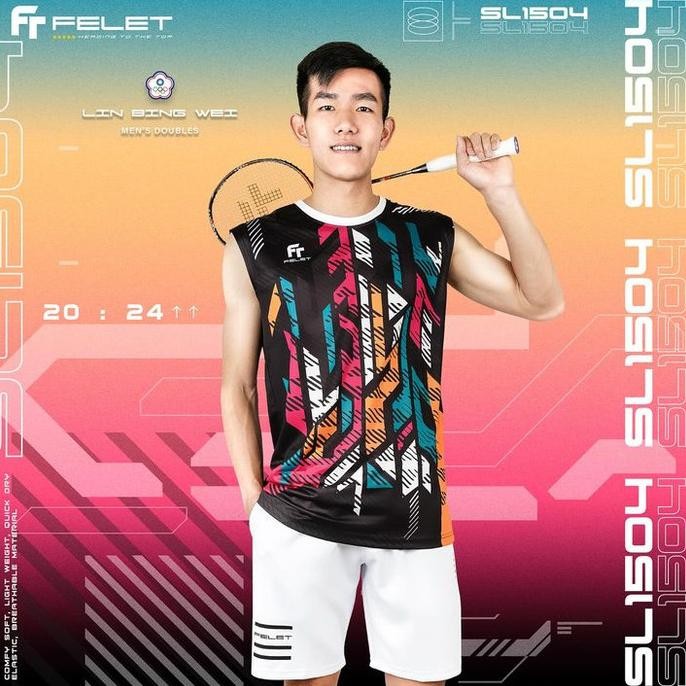 Felet SL 1504 Singlet Badminton T-shirt - Kaos Badminton Original Felet