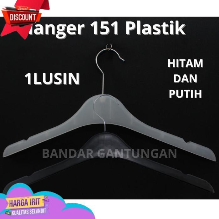 FLASH SALE 1 LUSIN HANGER PLASTIK 151 DEWASA GANTUNGAN BAJU PLASTIK HANGER BAJU DEWASA HANGER PLASTI