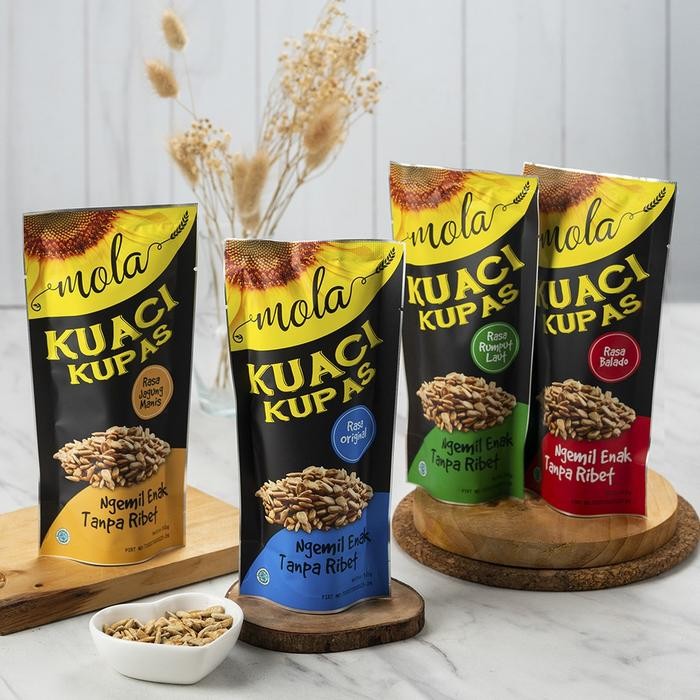 

Promo 4 pcs Mola Kuaci Kupas Panggang Murah Bebas Pilih Rasa Ready