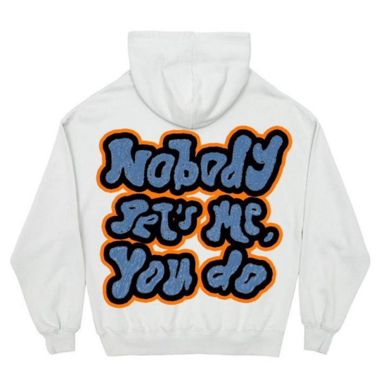 Hoodie Boxy Oversize White Nobody Series