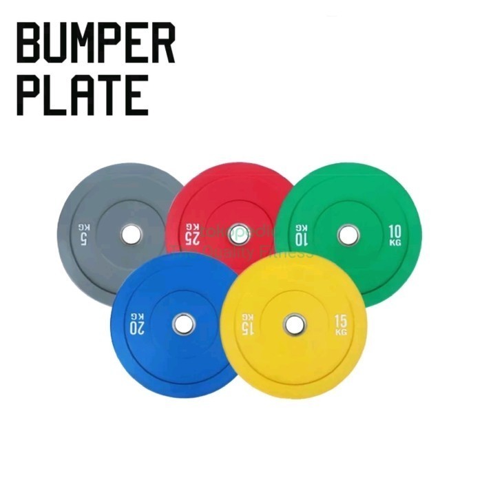 Bumper Plate Rubber 10Kg Fitness Gym Kualitas Import (Sepasang)