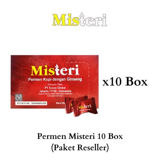 (Exclusive Bonus) Permen Misteri Candy - Permen Kopi dengan Ginseng | Permen Kopi Stamina Pria Miste