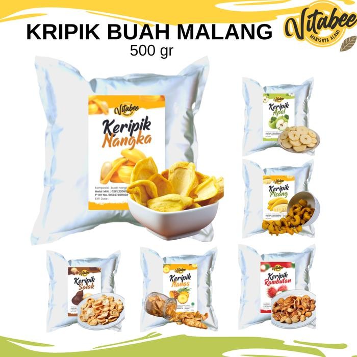 

terbaru !!! vitabee kripik buah nangka apel pisang nanas mangga rambutan kiloan kualitas super
