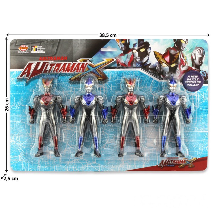 [Bonanza] [SET 4 Ps] Action Figure Mainan Anak Karakter Ultraman Aultraman X - F1916