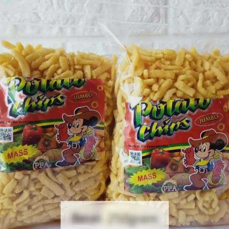 

qw-45 Potato Chips Ganti Nama Golden Chips stik kentang jajan Jadul Jaman SD 950 gram Griya Snack Termurah