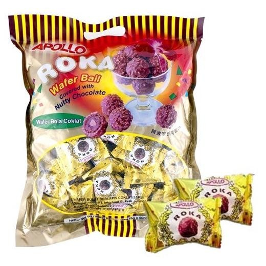 

We69 Roka Apollo 70 Pcs Coklat Wafer Ball Coklat Import Oleh Oleh Haji Umroh Original Terlaris