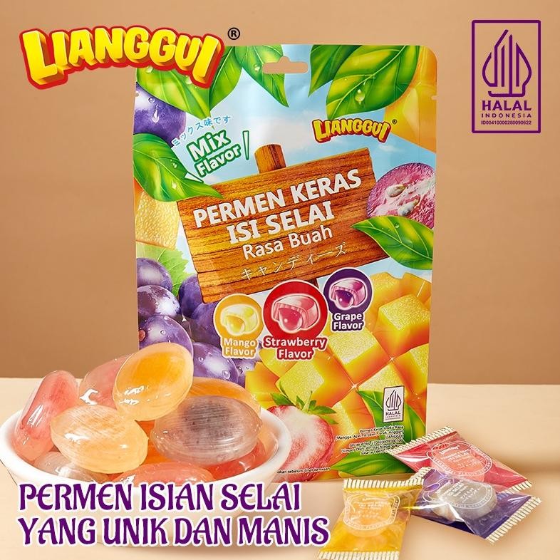 

As23 [HALAL] LIANGGUI Permen Buah Viral Aneka Rasa Candy Keras Isi Selai Lebaran Best Seller Enak Cemilan Viral