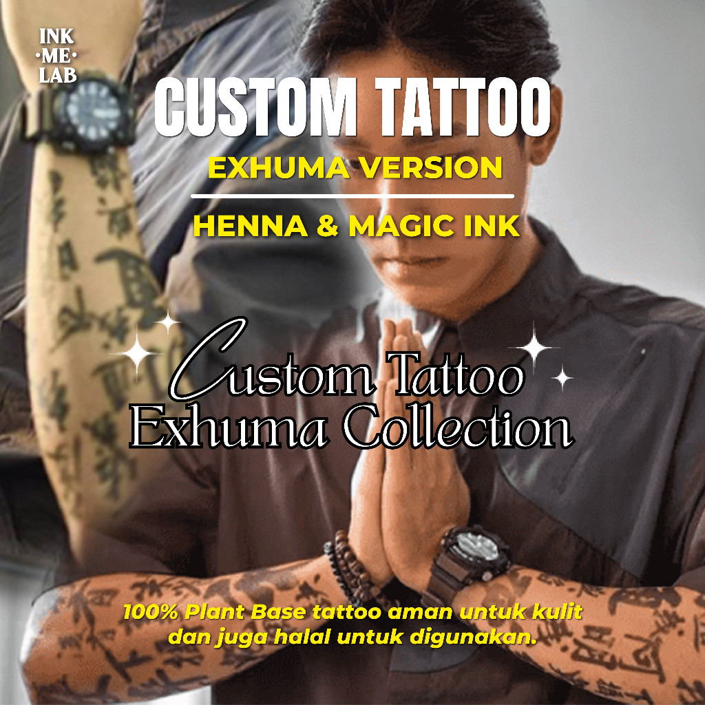 CUSTOM TATTOO EXHUMA HENNA/JAGUA INK