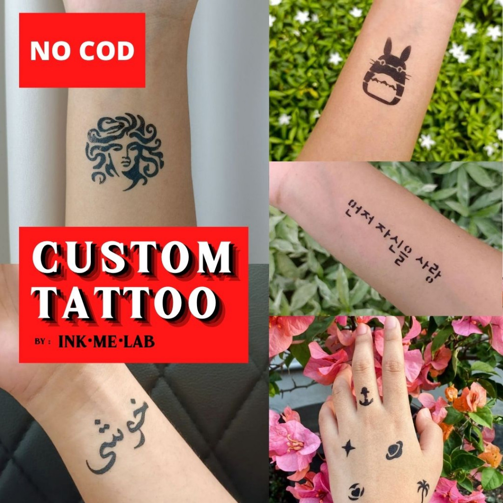 Custom Henna Tattoo Kit - Tato Halal Desain Sendiri Tato Temporer Temporary Tattoo