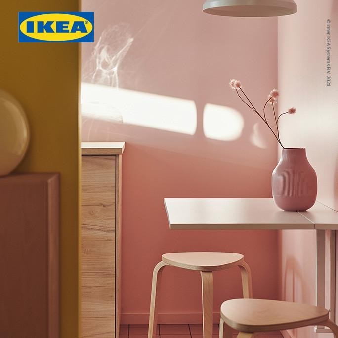 Terlaris Ikea Norberg Daun Meja Makan Lipat Dinding Putih 74X60 Cm Ready Stok