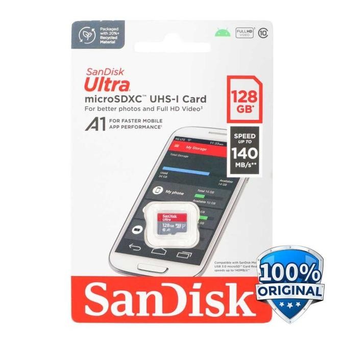 

MICRO SD 128GB SANDISK ULTRA CLASS 10 128 GB MEMORY MINI MMC HP GO PRO GLM