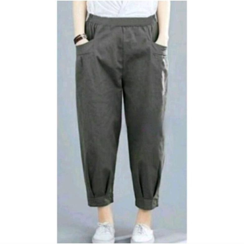 TGC-1924 CELANA HARUKA PANTS HINATA BAGGY WILLOW ( M,L,XL,XXL ) Celana Panjang Wanita Berkualitas