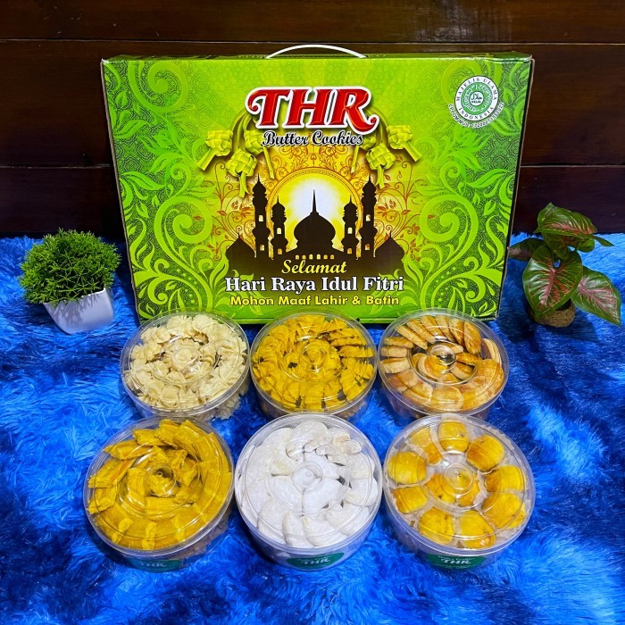 

Paket Kue lebaran Premium Thr Isi 6 Varian Rasa Kacang Nastar Putri Salju Murah Toplesan Idul Fitri