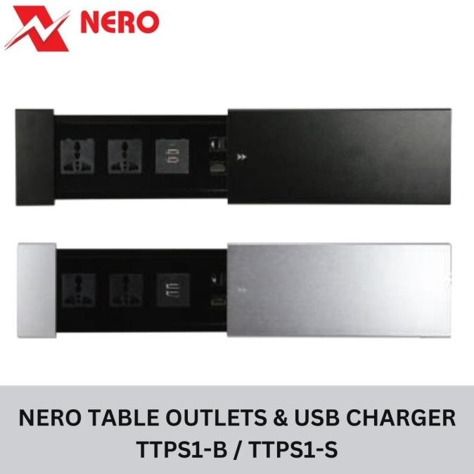 TABLE TOP POWER SOCKET NERO / STOPKONTAK MEJA NERO