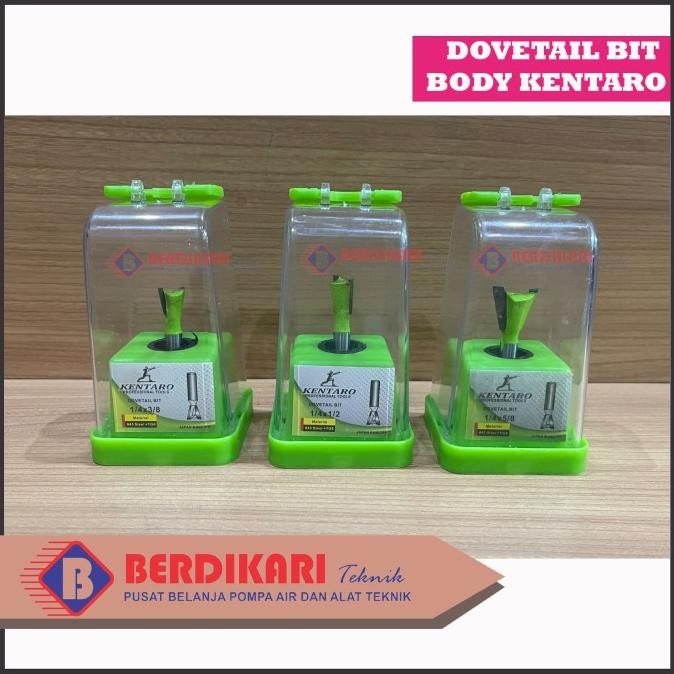 populer] Mata Profil Router Trimer Dovetail Bit 1/4" KENTARO