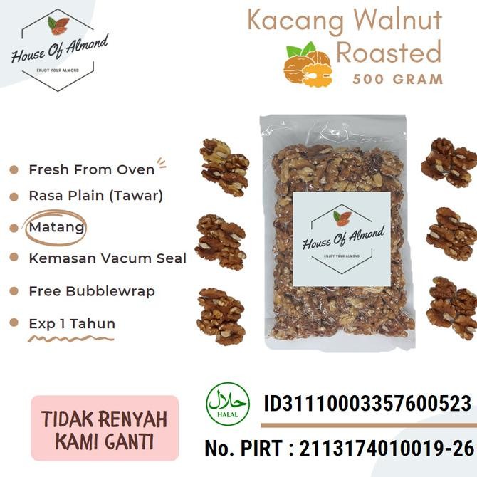 

Kacang Walnut Roasted 500Gr (Matang)