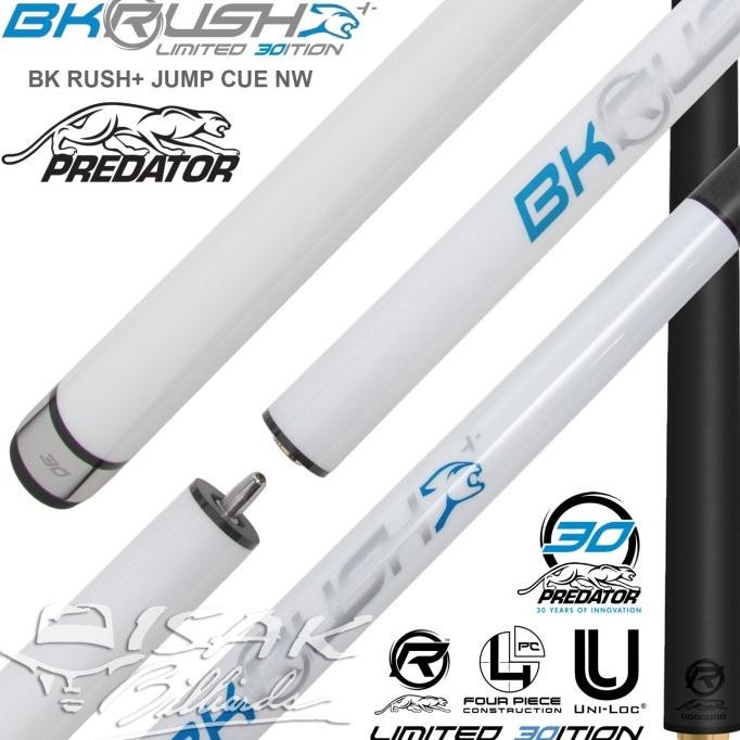Predator BK Rush+ Carbon Jump Break Cue NW - 30th Anniversary Limited Edition Stick Billiard Bola Lo