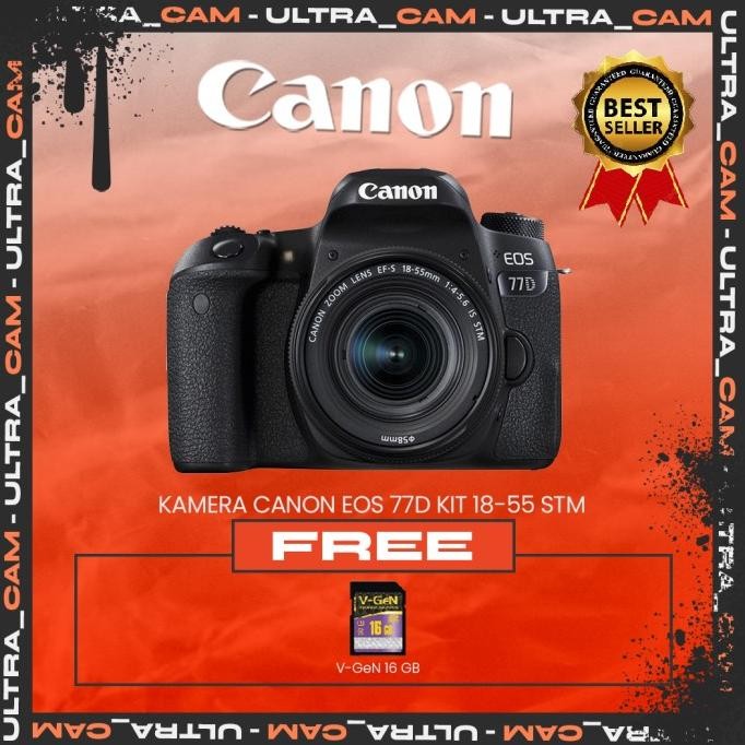 Kamera Canon Eos 77D Kit 18-55 Stm