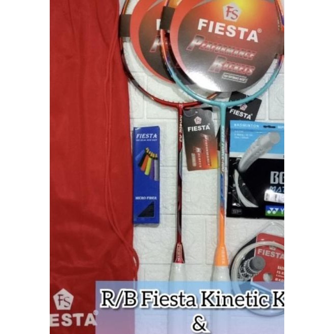 Raket Badminton NEW FIESTA FS KINETIC K3/SPEED FORCE 100 taiwan 35LBS Terlaris