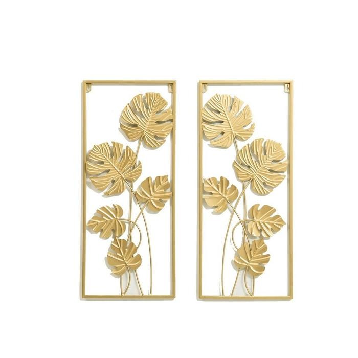 hiasan dinding aesthetic hiasan dinding ruang tamu hiasan dinding aesthetic besi frame gold daun